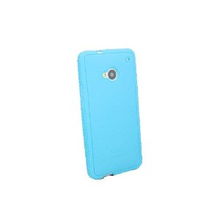 香港XMART皮纹硅胶保护套 为HTC One M7增添蓝色时尚魅力